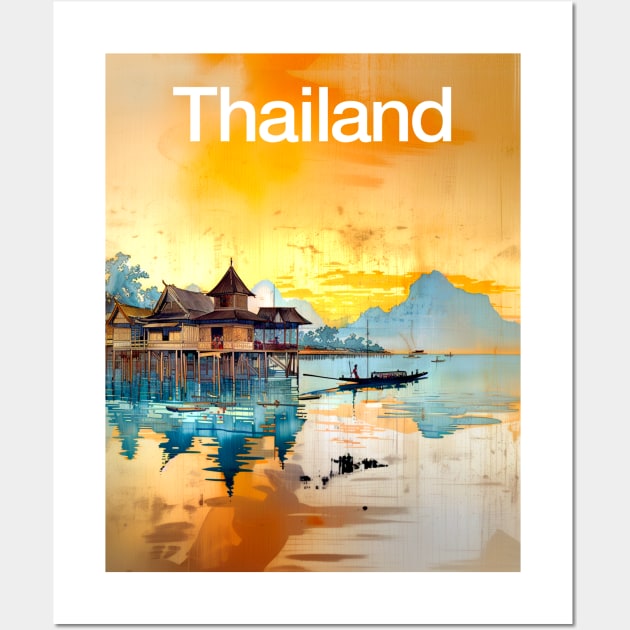 Thailand: Postcard from Thailand a Vision of Paradise Wall Art by Puff Sumo